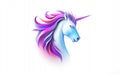 Mythical Marvel: Isolated 3D Unicorn Icon Illustration