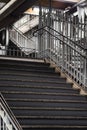 Mythical string of stairs from the Paris metro at Stalingrad sta Royalty Free Stock Photo