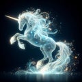 76 137. Mythical unicorn effect_ A mythical, luminescent unicon