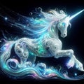 77 137. Mythical unicorn effect_ A mythical, luminescent unicon