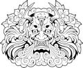 Mythological ancient japanese demon Oni, design, illustration