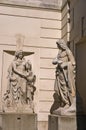 Mythological architectural details at Hofburg palace in Vienna