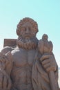 Mythological man statue made of sand