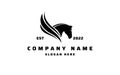 Mythological Pegasus Horse Logo Design Royalty Free Stock Photo