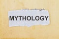 Mythology newspaper cut out