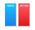 Myths facts. Facts, great design for any purposes. Vector stock illustration. Royalty Free Stock Photo