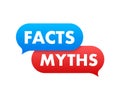 Myths facts. Facts, great design for any purposes. Vector stock illustration Royalty Free Stock Photo