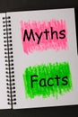 Myths Facts Concept