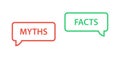 myths vs facts icon speech bubbles