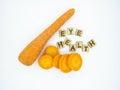 Carrots Improve Your Vision, Eye Health Royalty Free Stock Photo