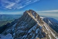 Mytikas, the highest peak of Mount Olympus at Greece Royalty Free Stock Photo