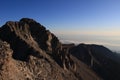 Mytikas - the highest peak of mountain Olympus Greece in sunrise