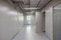 Long empty corridor in a modern industrial building