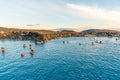 Myvatn, Iceland, August 21, 2020: Sunset view of Myvatn nature b