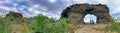 MYVATN, ICELAND - AUGUST 6, 2019: Tourists enjoy a beautiful park with rocks and vegetation