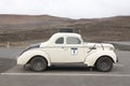 MYVATN, ICELAND, 24 OCTOBER 2019: Oldtimer car in the Icelandic Saga Rallye Royalty Free Stock Photo