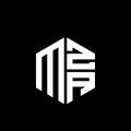 MZA logo MZA icon MZA monogram MZA letter minimalist Circle flat Unique modern abstract logo design Royalty Free Stock Photo