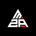 MZA triangle letter logo design with triangle shape. MZA triangle logo design monogram. MZA triangle vector logo template with red Royalty Free Stock Photo