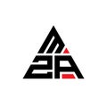 MZA triangle letter logo design with triangle shape. MZA triangle logo design monogram. MZA triangle vector logo template with red Royalty Free Stock Photo