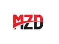 MZD Letter Initial Logo Design Vector Illustration Royalty Free Stock Photo