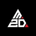 MZD triangle letter logo design with triangle shape. MZD triangle logo design monogram. MZD triangle vector logo template with red Royalty Free Stock Photo