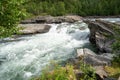 MÃÂ¥lselvfossen waterfall in Norway in summer Royalty Free Stock Photo