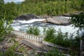 MÃÂ¥lselvfossen waterfall in Norway in summer Royalty Free Stock Photo