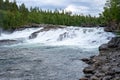 MÃÂ¥lselvfossen waterfall in Norway in summer Royalty Free Stock Photo