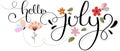 Hello July. JULY month vector with flowers, birdhouse, swashes and leaves. Decoration floral. Illustration month July