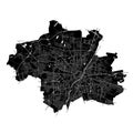 MÃÂ¼nchen, Bavaria, Germany, Germany, Black and White high resolution vector map