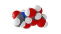 n-acetylglucosamine molecule, derivative monosaccharide glucose molecular structure, isolated 3d model van der Waals