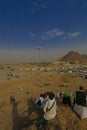 Muslims at Mount Arafat or Jabal Rahmah