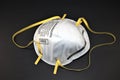 N95 Respirator against black background Royalty Free Stock Photo