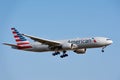 Boeing 777-223 ER of American Airlines landing