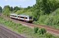 East Midlands Railway Turbostar 170271 rounds the curve at Findern with a Crewe to Newark Castle service on 26 May 2023