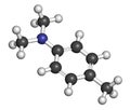 N,N-dimethyl-p-toluidine (DMPT) molecule. Commonly used as catalyst in the production of polymers and in dental materials and bone Royalty Free Stock Photo