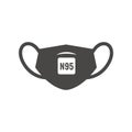 N95 facemask ppe face mask icon set - respiratory face masks