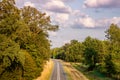 Dutch Provincial road N346 near the town of Delden Netherlands Royalty Free Stock Photo