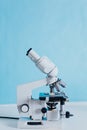 NÃÂ±Laboratory Microscope with multiple lenses. Royalty Free Stock Photo