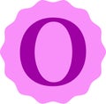 Purple Letter O Vector Design Isolated on White Background Royalty Free Stock Photo