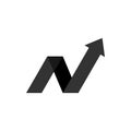 N Letter Arrow Logo Template Illustration Design. Vector EPS 10 Royalty Free Stock Photo