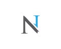 N Letter logo vector initial symbol