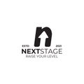 N letter next logo design template