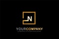 N Letter Square Modern Logo Design Business Concept