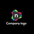 N letter video company vector logo design