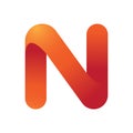 N Logo Abstract Alpabet Royalty Free Stock Photo