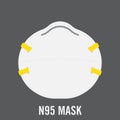 N95 Mask / Surgical Mask / Face Mask / Medical. vector illustration. N95 Mask,Respiratory Protection Mask,Healthcare.