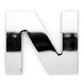 N - Metal letter