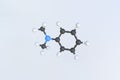 N,n-dimethylaniline molecule made with balls, scientific molecular model. 3D rendering Royalty Free Stock Photo