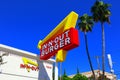 IN-N-OUT BURGER sign. American chain of Fast Food Restaurants with locations primarily in the Southwest and Pacific Coast